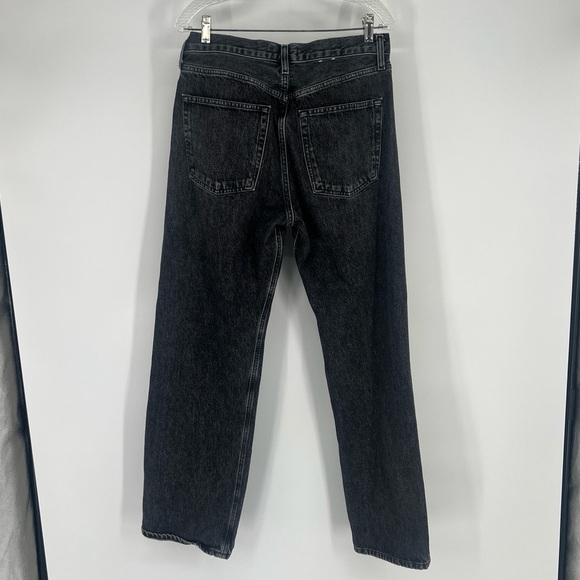 AGOLDE Kelly Black Straight Leg High Waist Classic Designer Denim Jeans 29 - Picture 6 of 10